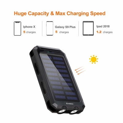 ODM Universele Reserve Zonne Aangedreven het Paklader 20000mah van de Machtsbank