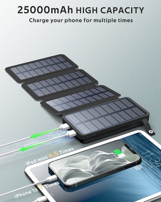 OEM 25000mAh 6W Zonne Aangedreven de Laderscomité van de Machtsbank voor Mobiele Telefoon