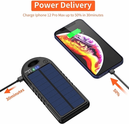 van de de Machtsbank van 18W 10000mAh Zonne Aangedreven de Ladersoem van USB C