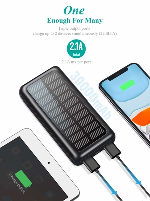 IPX5 het zonne Aangedreven Draagbare Pak van de Laders30000mah Batterij voor IPhone