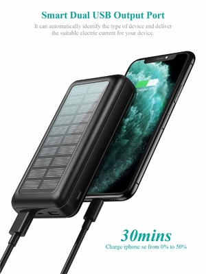 IPX5 het zonne Aangedreven Draagbare Pak van de Laders30000mah Batterij voor IPhone