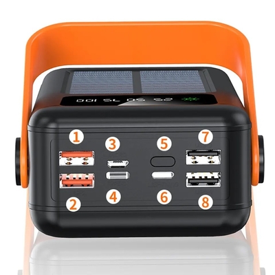 30000mAh 100000mAh 120000 de Zonnemachtsbank van Mah Solar Charger Detachable Cable met Sleutelkoord