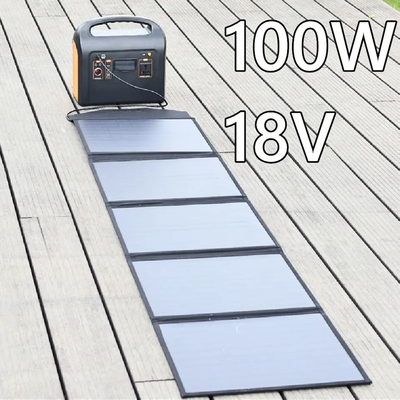 Flexibel 5 de Zonnecelcomité van het Vouwen Vouwbaar Zonnepaneel 100W 18v voor Huis Openlucht