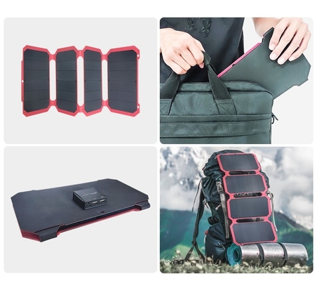 28w gevouwen Sunpower-Zonnepanelen Flexibele Zak 12v/15v met Machtsuitrustingen voor het Kamperen