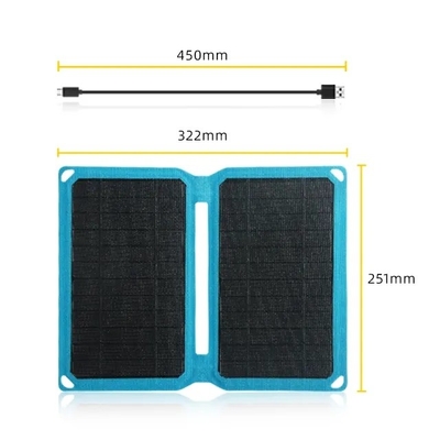 Draagbaar opvouwbaar zonnepaneel 10W Power Charger Voor kamperen Reis Wandelen